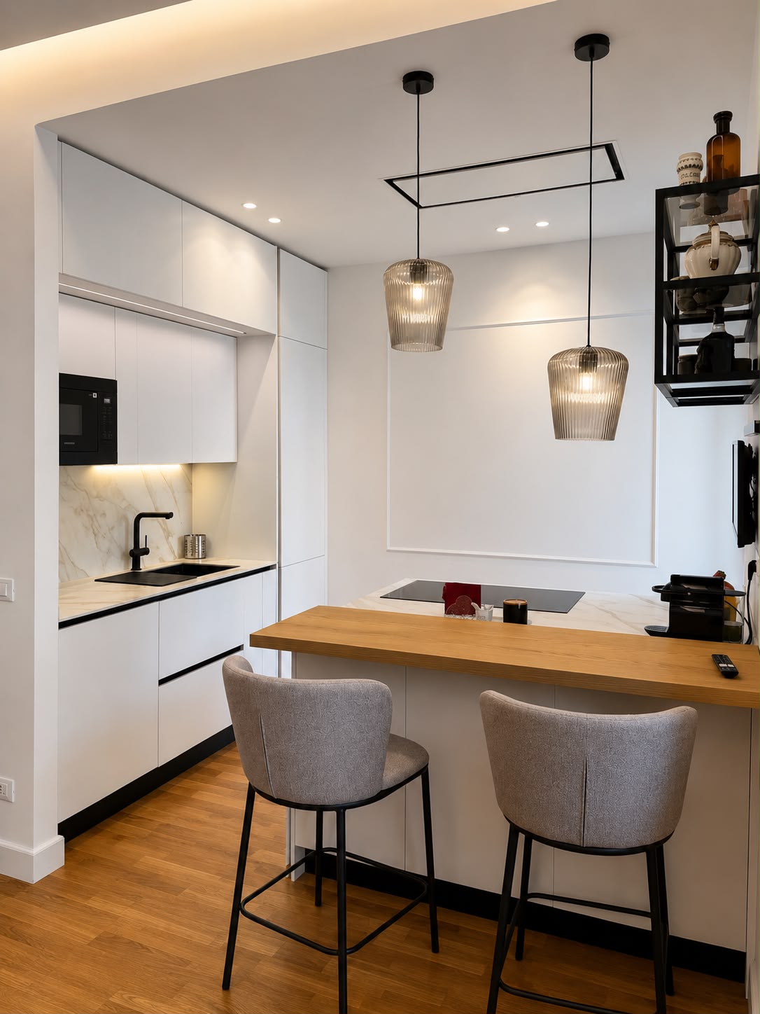 Cucina con penisola