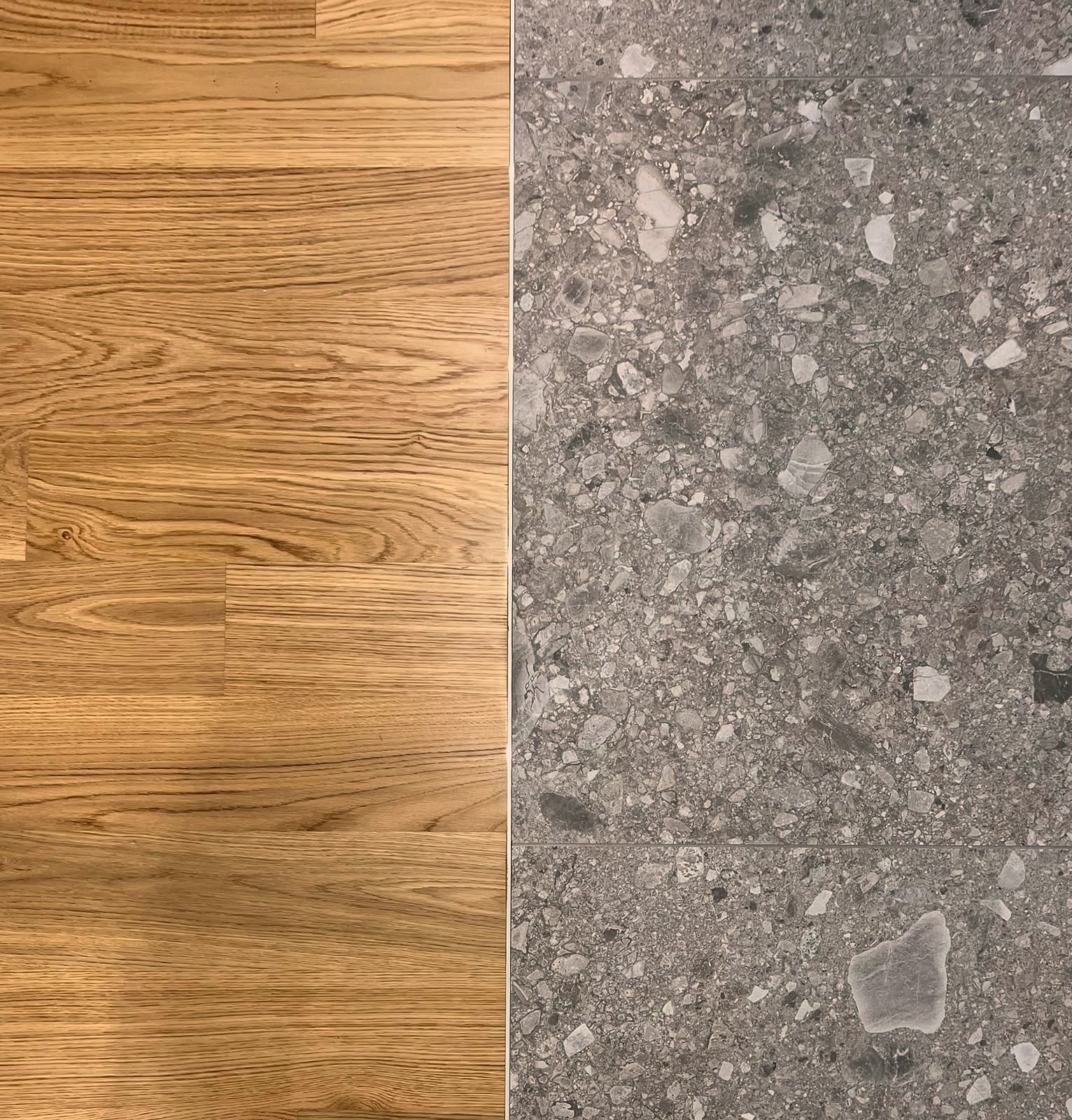 Incontro tra parquet e superficie lapidea
